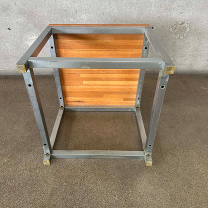 Vintage End Table w/ Oak Butcher Block Top