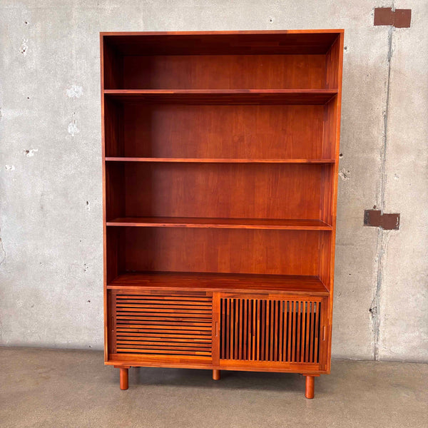 Jamie Wide Acacia Wood Bookcase
