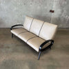 1950's Ironwood & Leather Sofa
