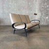 1950's Ironwood & Leather Sofa