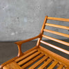Mid Century Modern Wood Frame Sofa
