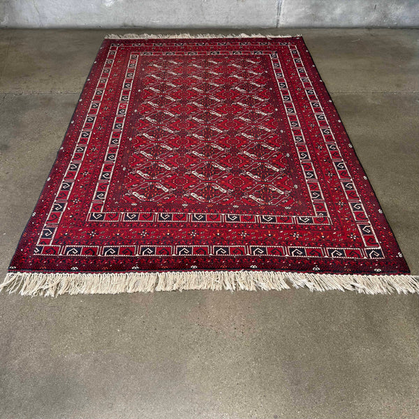 Vintage Bokhara Hand Woven Wool Area Rug
