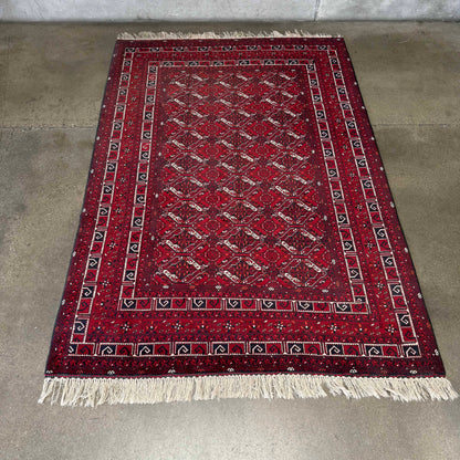 Vintage Bokhara Hand Woven Wool Area Rug