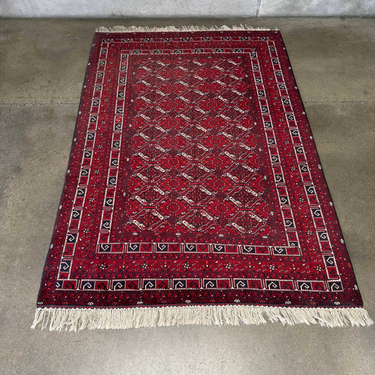 Vintage Bokhara Hand Woven Wool Area Rug