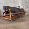 Vintage Danish Modern Style Solid Oak Sofa