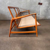 Vintage Danish Modern Style Solid Oak Sofa