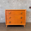 Set of Three 1950's Birch Three Drawer Dressers