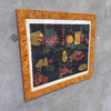 Corita Kent "Grapes" Serigraph In Burlwood Frame