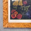 Corita Kent "Grapes" Serigraph In Burlwood Frame