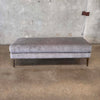 Grey Velvet Bench