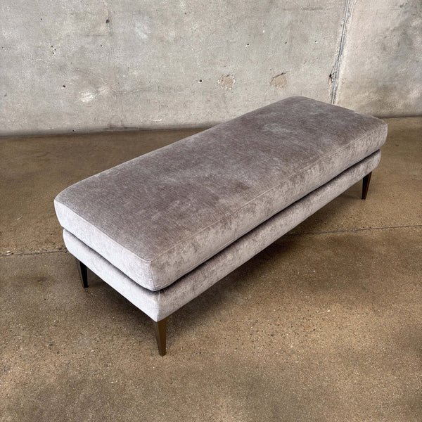 Grey Velvet Bench
