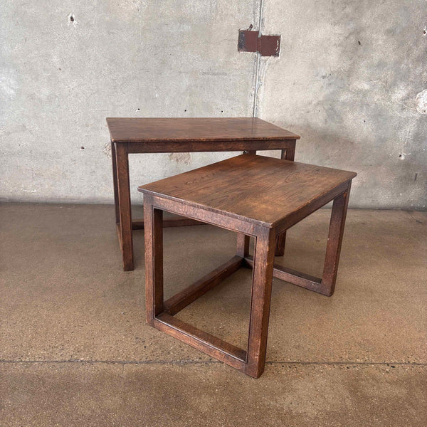 Antique Oak Nesting Tables