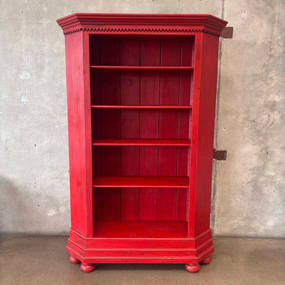 Large Painted Pine Country Corner Shelf