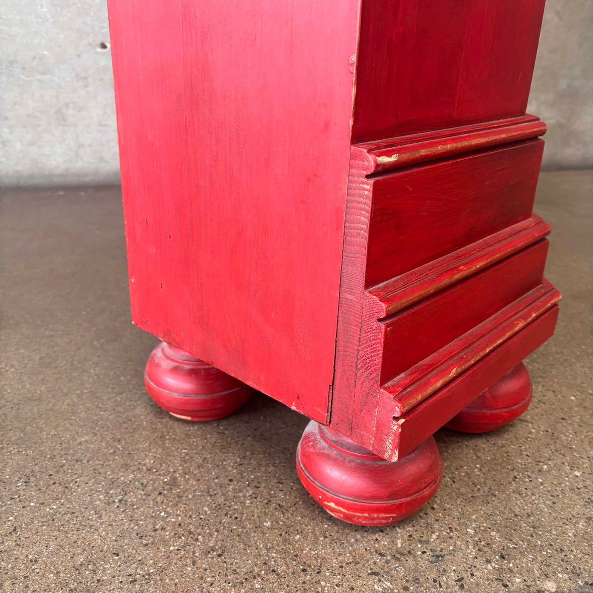 Large Painted Pine Country Corner Shelf