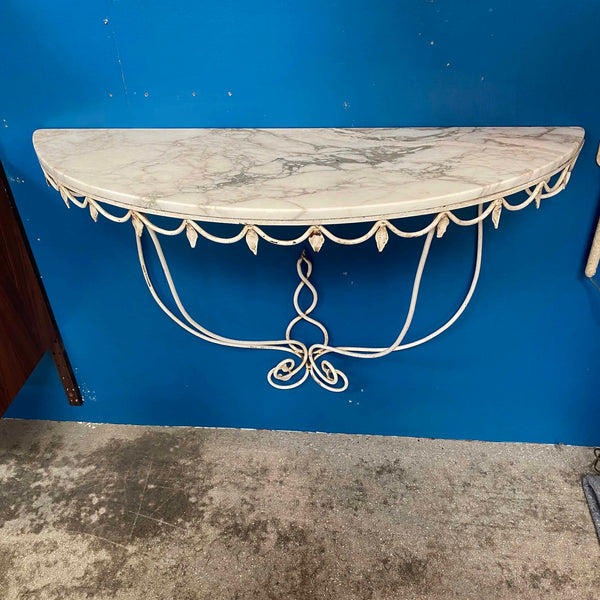 Italian Marble Wall Mount Console Table C.1980s