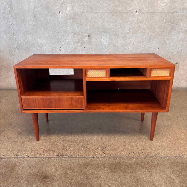 Mid Century Walnut Small Console In Original Vintage Condition