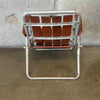Vintage Aluminum & Redwood Folding Child's Slatted Camping Lawn Chair