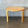 Mid Century Modern Guitar Pick Light Wood Coffee Table With Four Bentwood Legs