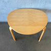 Mid Century Modern Guitar Pick Light Wood Coffee Table With Four Bentwood Legs