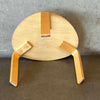 Mid Century Modern Guitar Pick Light Wood End Table With Four Bentwood Legs