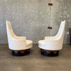 Pair of Mid Century Adrian Pearsall "Spanish" Swivel Lounge Chairs