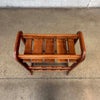 Vintage Solid Walnut Wine Rack