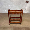 Vintage Solid Walnut Wine Rack