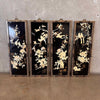Set of Four Chinese 3D Panels With Birds & Flowers