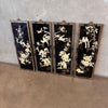Set of Four Chinese 3D Panels With Birds & Flowers