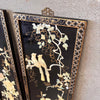 Set of Four Chinese 3D Panels With Birds & Flowers