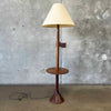 Danish Modern Teak Floor Lamp With Table