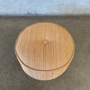 Mid Century Modern Round Pouf - New Upholstery