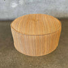 Mid Century Modern Round Pouf - New Upholstery