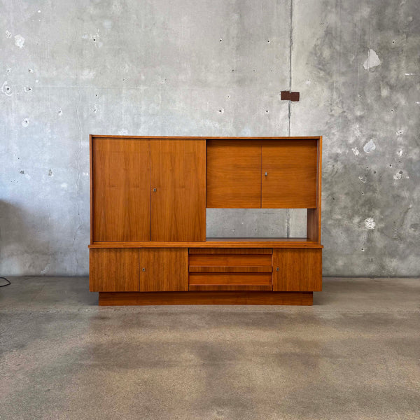 Danish Modern Shelf Cabinet With Key