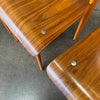 Set of Six Orange & Walnut Jean Prouve Style Chairs - Standard Chairs