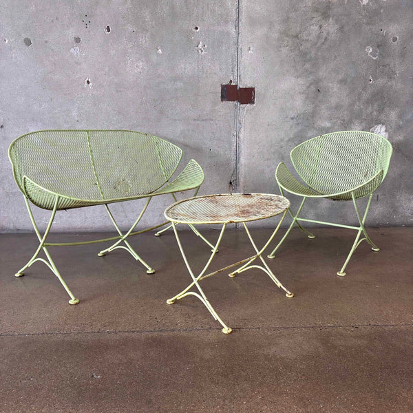 Mid Century Modern Suite Tempestini For Salterini Orange Slice Style Set