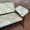 Vintage Metal Glider / Daybed - Folds Down / New Upholstery - HOLD