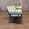 Vintage Metal Glider / Daybed - Folds Down / New Upholstery - HOLD