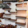 Mid Century Modern Distressed Look 30 Piece Modular Wall Shelves With Brackets