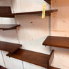 Mid Century Modern Distressed Look 30 Piece Modular Wall Shelves With Brackets