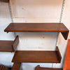 Mid Century Modern Distressed Look 30 Piece Modular Wall Shelves With Brackets