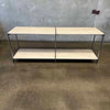 Vintage Steel & Travertine Console / Bookshelf