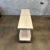 Vintage Steel & Travertine Console / Bookshelf