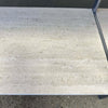 Vintage Steel & Travertine Console / Bookshelf