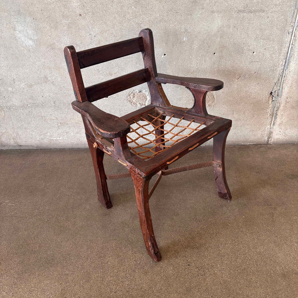 1930s Monterey Style Folk Art Childs Chair