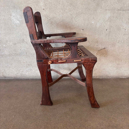 1930s Monterey Style Folk Art Childs Chair