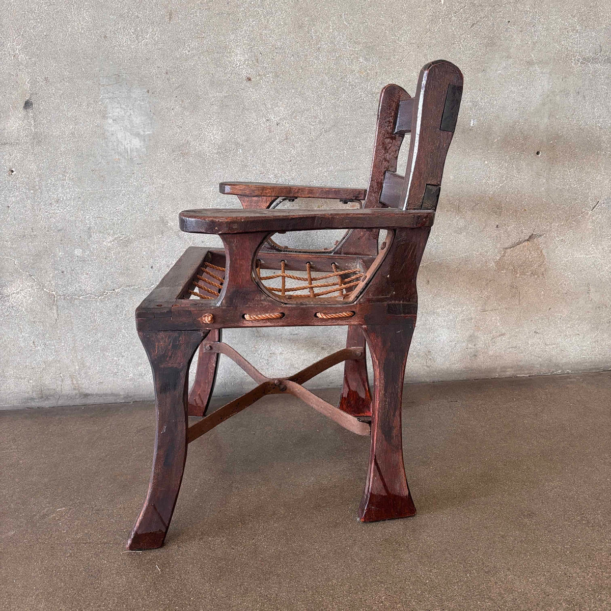 1930s Monterey Style Folk Art Childs Chair
