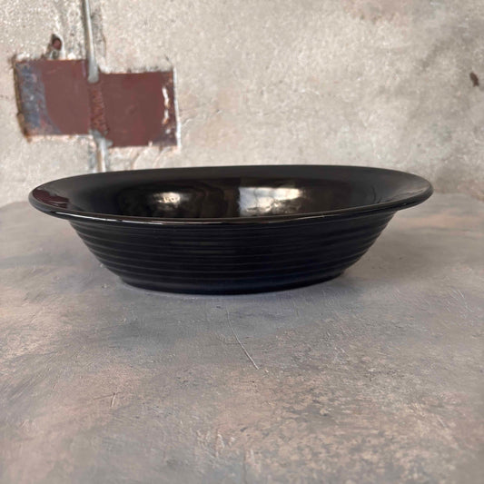 Bauer Oval Black Glaze Bowl