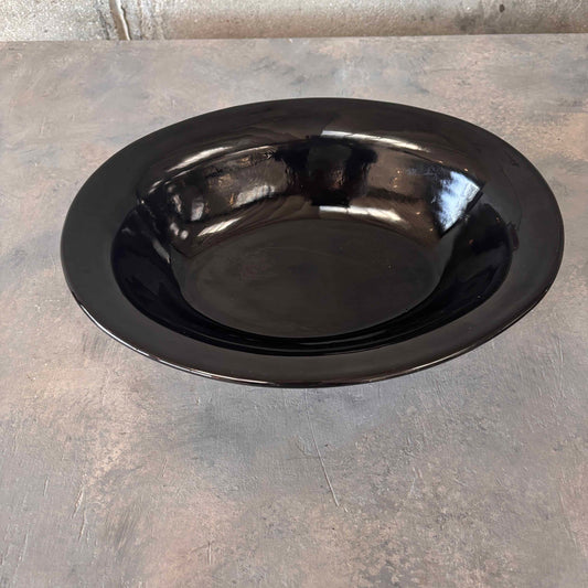 Bauer Oval Black Glaze Bowl