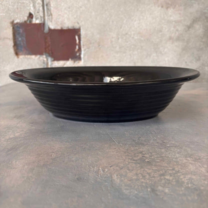 Bauer Oval Black Glaze Bowl